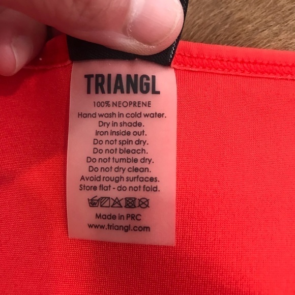 Triangl neoprene orange bikini bottoms Largr - Picture 4 of 4